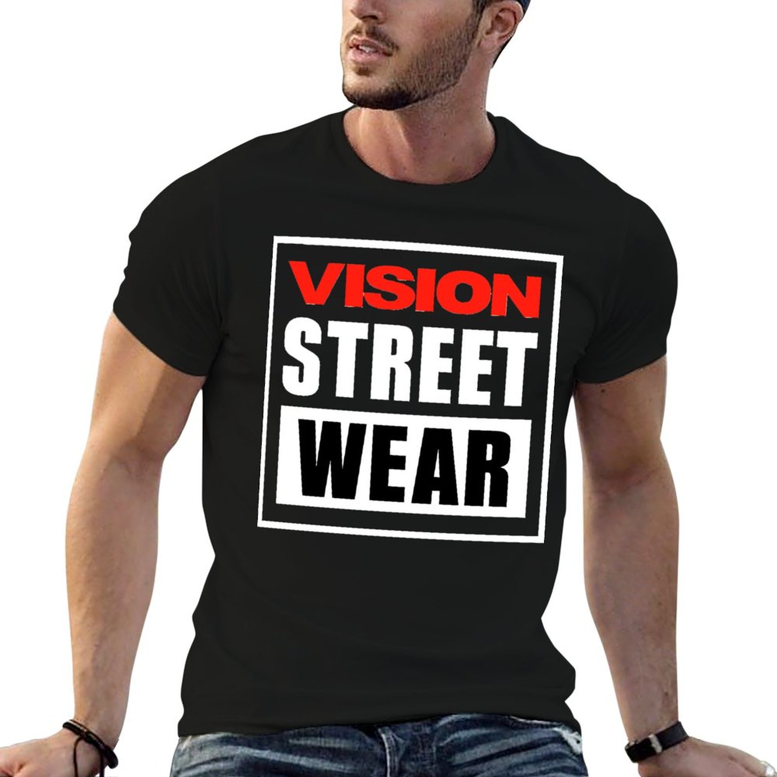 Vision Streetwear Brand - 비전 스트리트웨어 티셔츠 남성용 면 소재