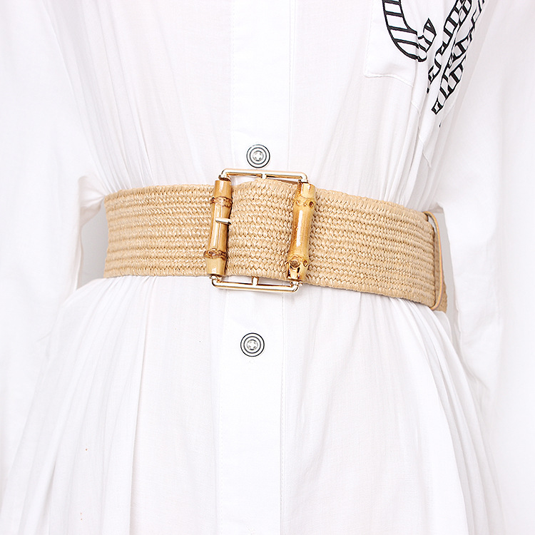 새로운 탄성 직조 여성 벨트 브랜드 고품질 보헤미안 대 - Off White Belt 리뷰 및 가격