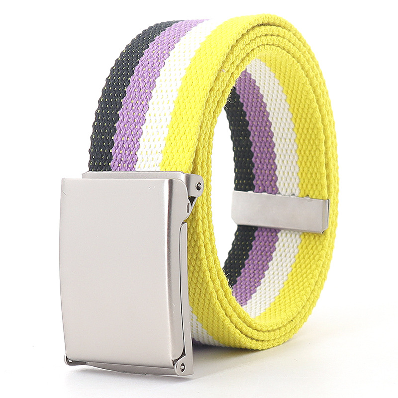 120cm 다채로운 줄무늬 캔버스 벨트 여성 청바지 허 - Off White Belt 리뷰 및 가격