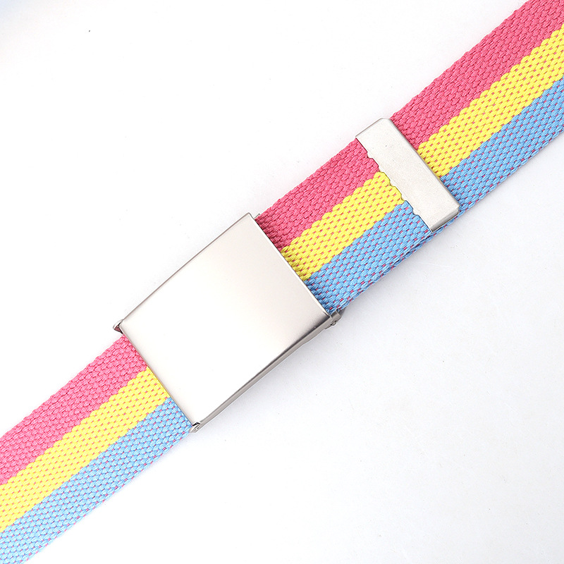 120cm 다채로운 줄무늬 캔버스 벨트 여성 청바지 허 - Off White Belt 리뷰 및 가격