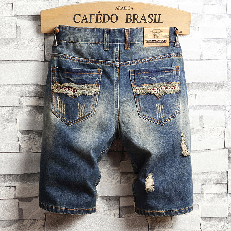 찢어진 힙합 데님 반바지 남성 여름 패션 루즈핏 패치워 - Streetwear Brand Pants 리뷰 및 가격
