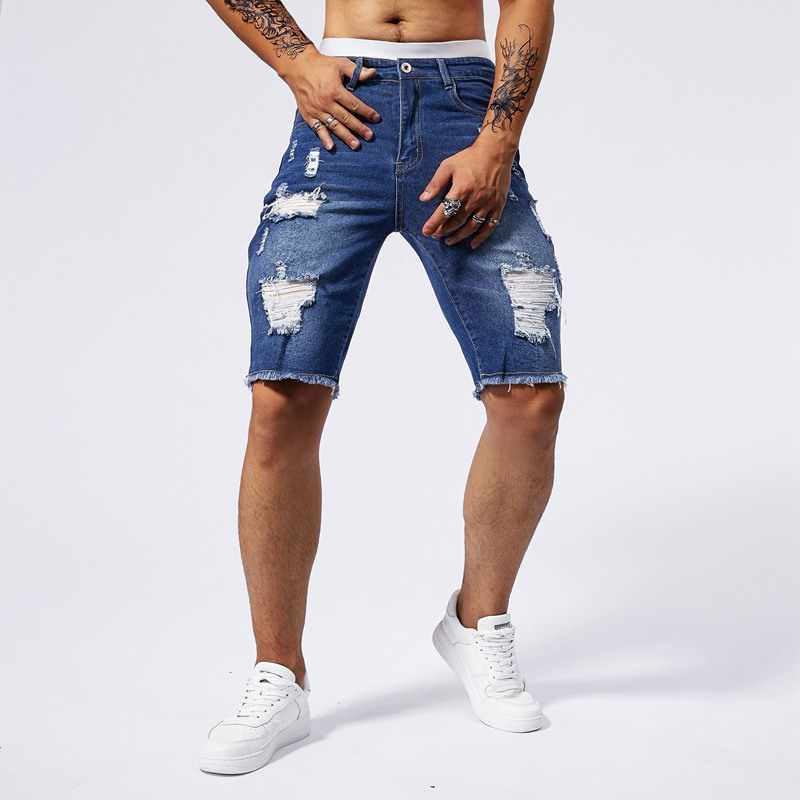 2025 여름 뉴 남성 찢어진 데님 반바지 패션 빈티지 - Streetwear Brand Pants 리뷰 및 가격