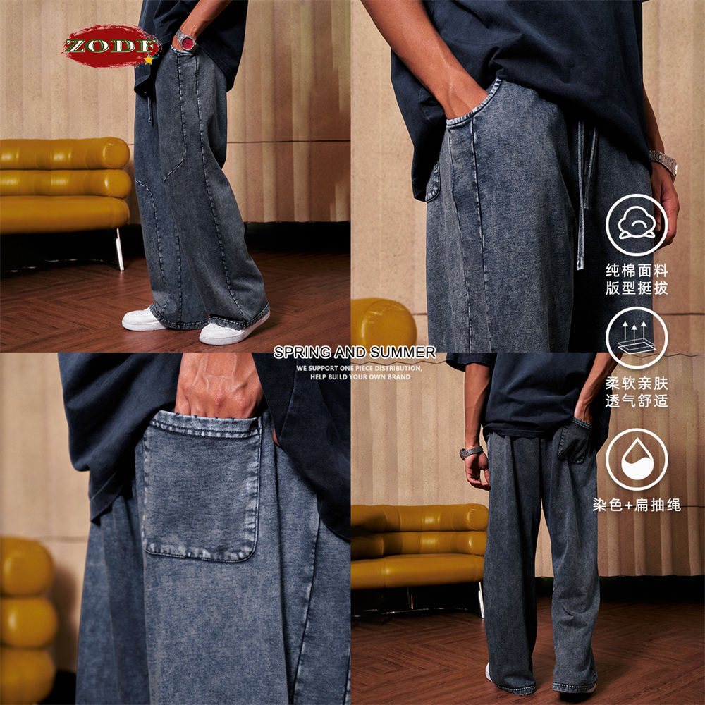 ZODF Retro 2024 봄 남성 워시 코튼 스트레 - Streetwear Brand Pants 리뷰 및 가격