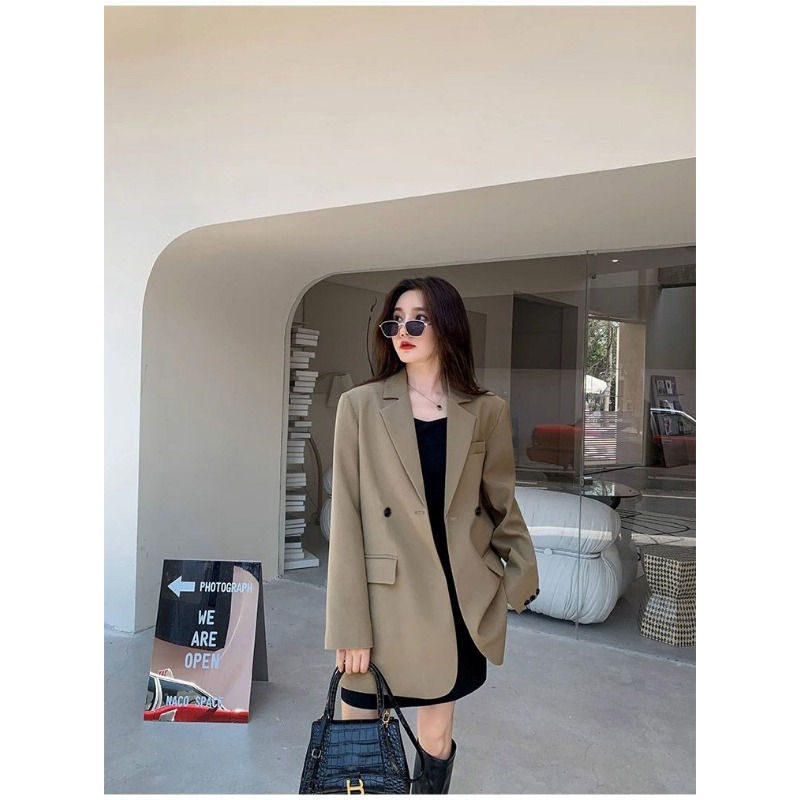 브랜드 블랙 블레이저 여성용 재킷, 용수철 가을 긴팔  - Streetwear Clothing Brand 리뷰 및 가격
