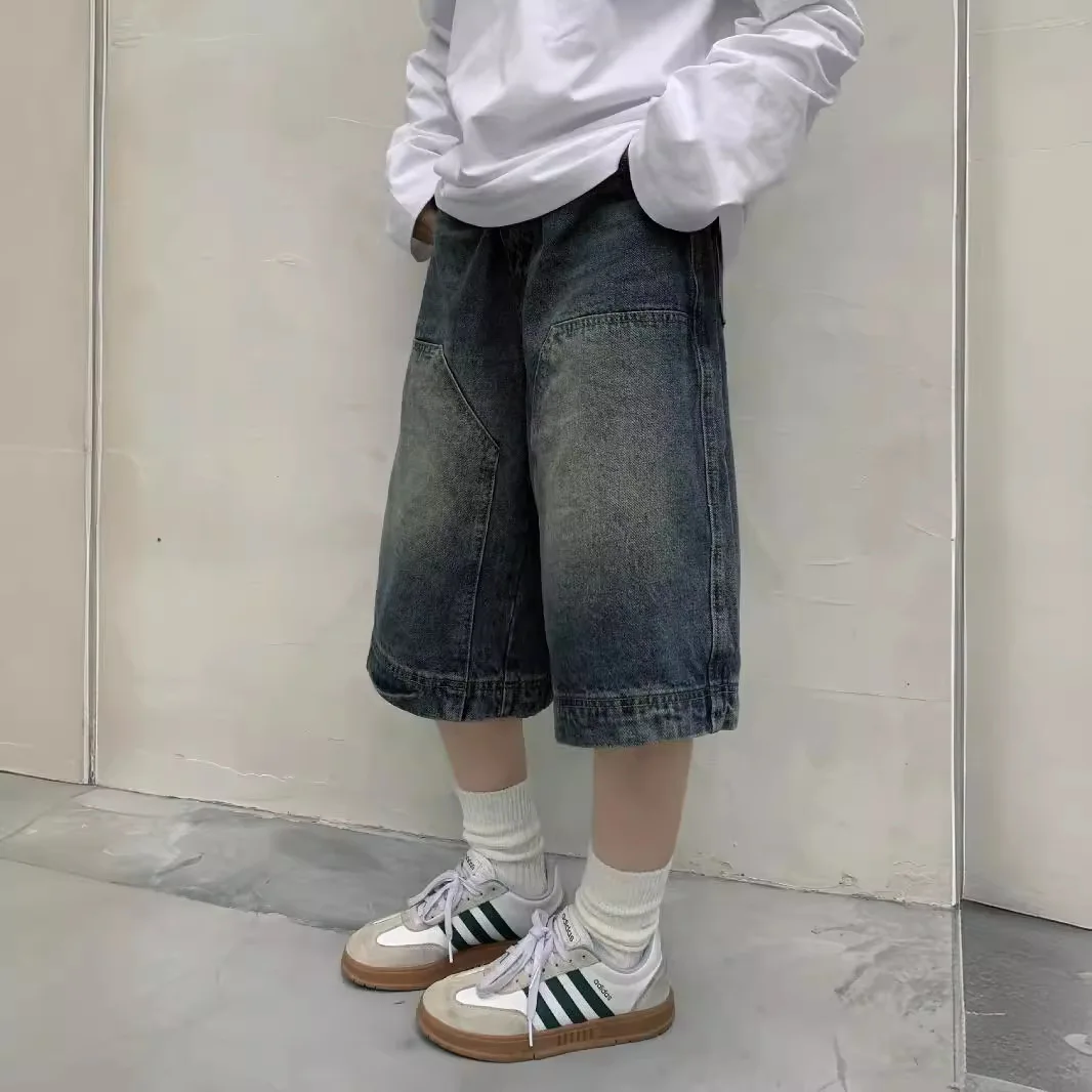 여성 Y2K 빈티지 배기 진 반바지 워싱 와이드 레그  - Streetwear Brand Pants 리뷰 및 가격