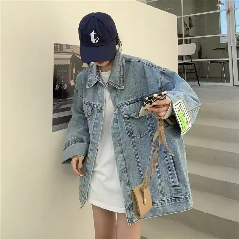 2025 새로운 패션 데님 재킷 여성 한국어 느슨한 캐 - Streetwear Brand Pants 리뷰 및 가격