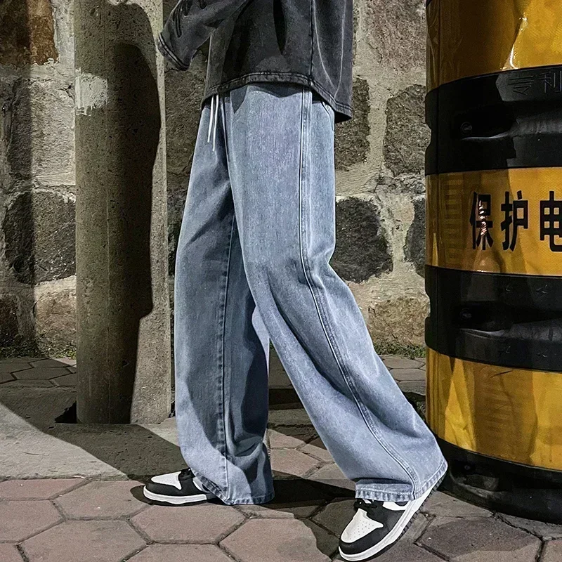 새로운 스트리트웨어 루즈 진 남성 한국 스타일 패션 루 - Streetwear Clothing Brand 리뷰 및 가격