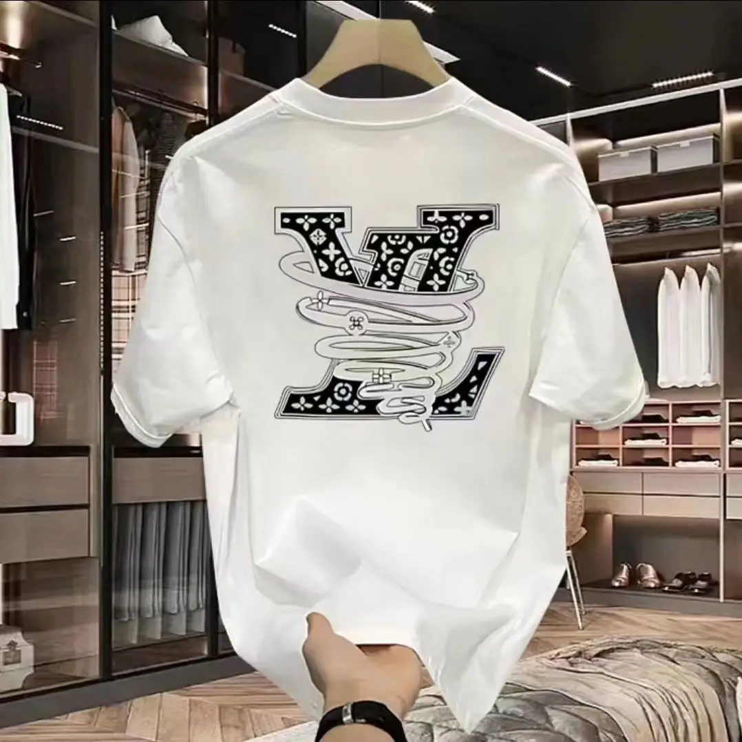100% 순면 남성용 명품 브랜드 레터 프린트 티셔츠, - Streetwear Clothing Brand 리뷰 및 가격