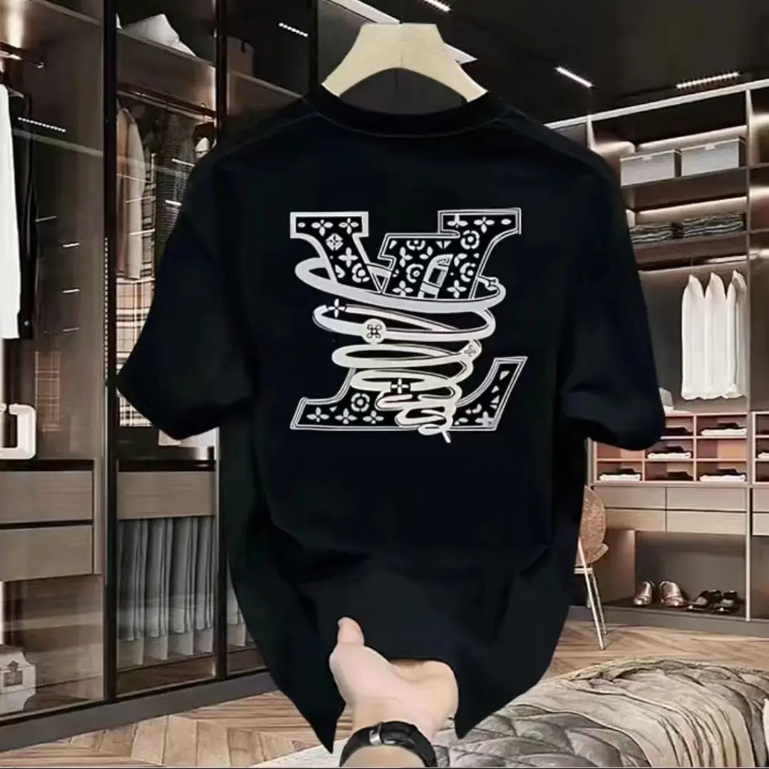 100% 순면 남성용 명품 브랜드 레터 프린트 티셔츠, - Streetwear Clothing Brand 리뷰 및 가격