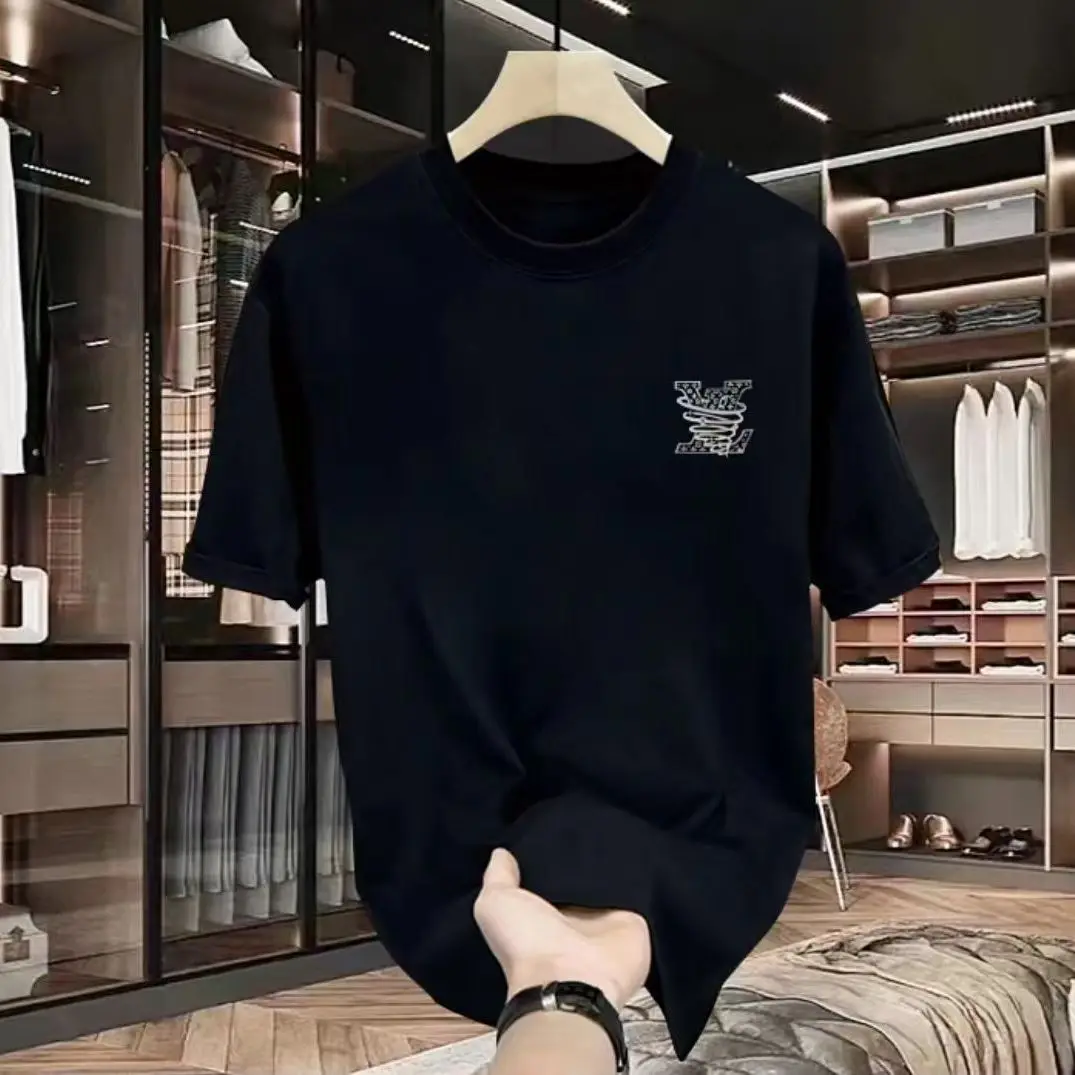100% 순면 남성용 명품 브랜드 레터 프린트 티셔츠, - Streetwear Clothing Brand 리뷰 및 가격