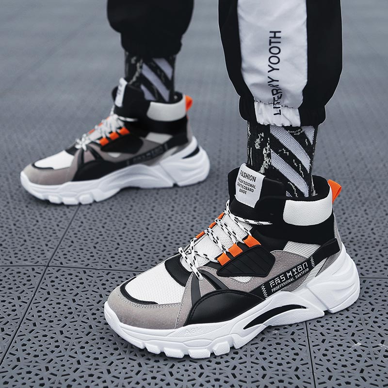 높은 최고 남성 스포츠 신발 통기성 메쉬 운동화 높은  - Streetwear Brand Trends 리뷰 및 가격