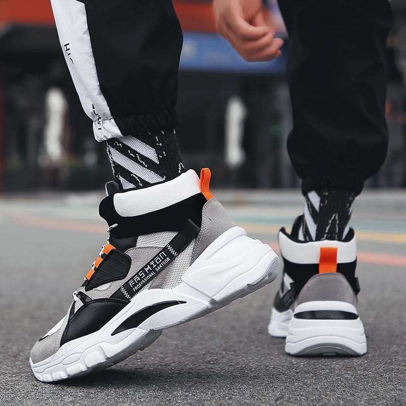 높은 최고 남성 스포츠 신발 통기성 메쉬 운동화 높은  - Streetwear Brand Trends 리뷰 및 가격