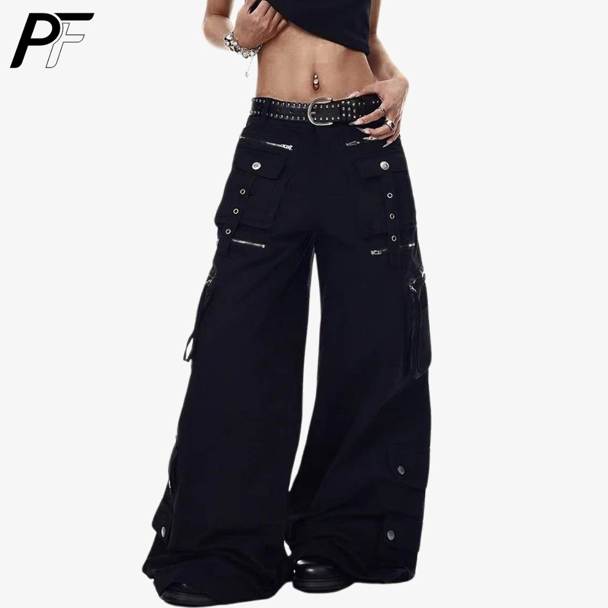 그런지 테크웨어 와이드 레그 카고 팬츠 Y2K 유틸리티 - Streetwear Brand Pants 리뷰 및 가격