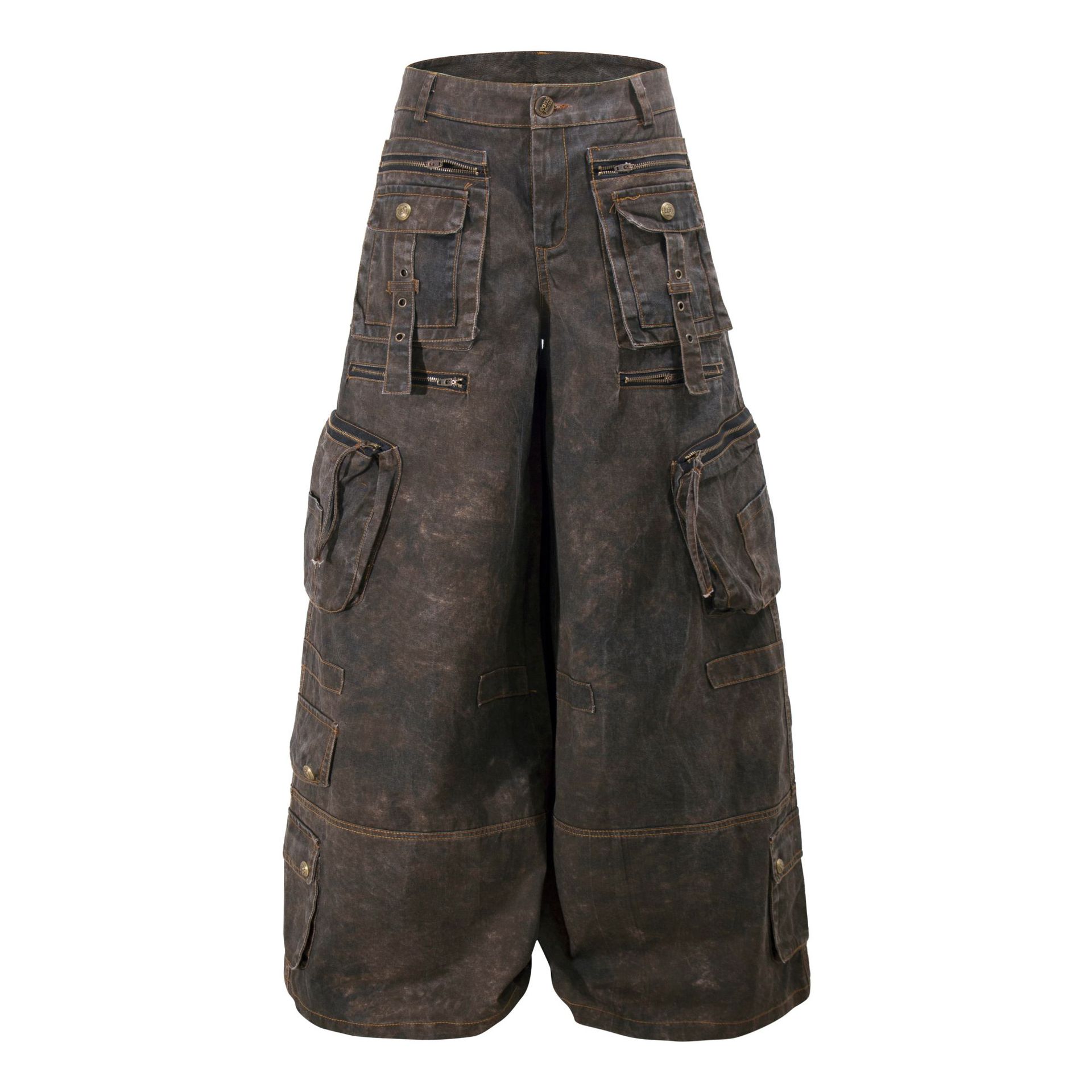 그런지 테크웨어 와이드 레그 카고 팬츠 Y2K 유틸리티 - Streetwear Brand Pants 리뷰 및 가격