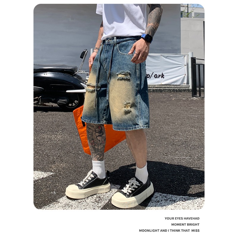 남성 데님 반바지 조츠 아메리칸 빈티지 루즈핏 스트릿웨 - Streetwear Brand Jorts 리뷰 및 가격