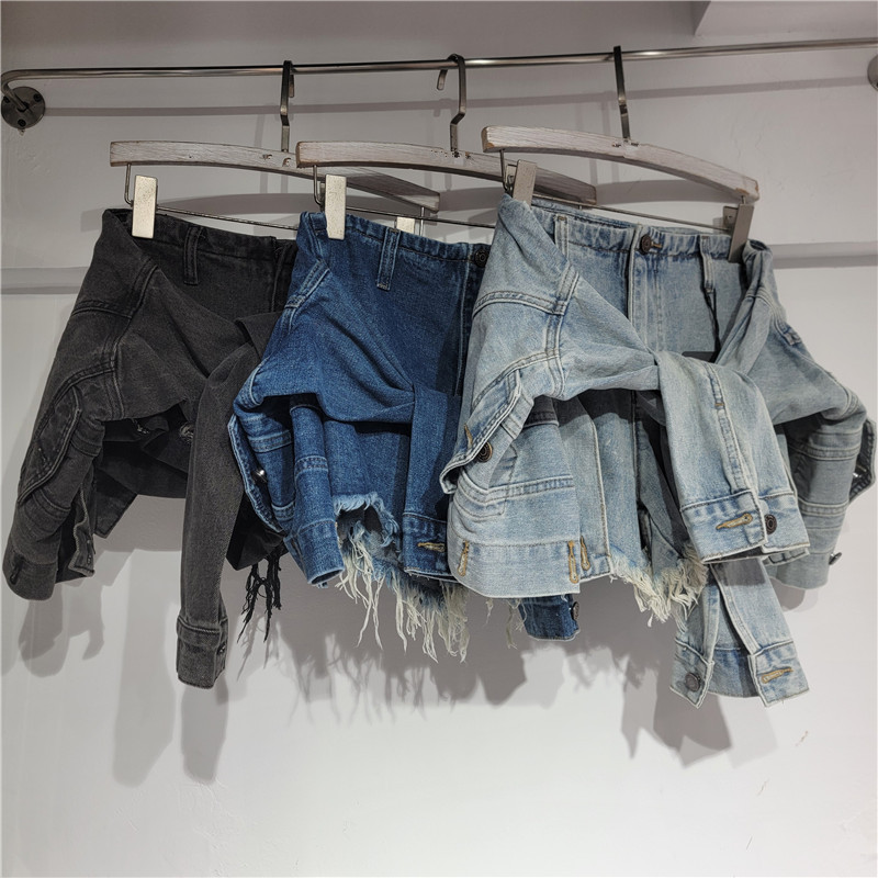 데님 반바지 여성 청바지 빈티지 워싱 A라인 슬림핏 로 - Streetwear Brand Pants 리뷰 및 가격