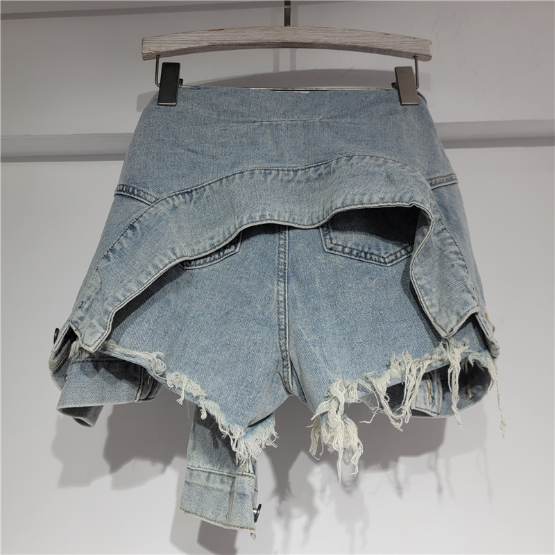 데님 반바지 여성 청바지 빈티지 워싱 A라인 슬림핏 로 - Streetwear Brand Pants 리뷰 및 가격