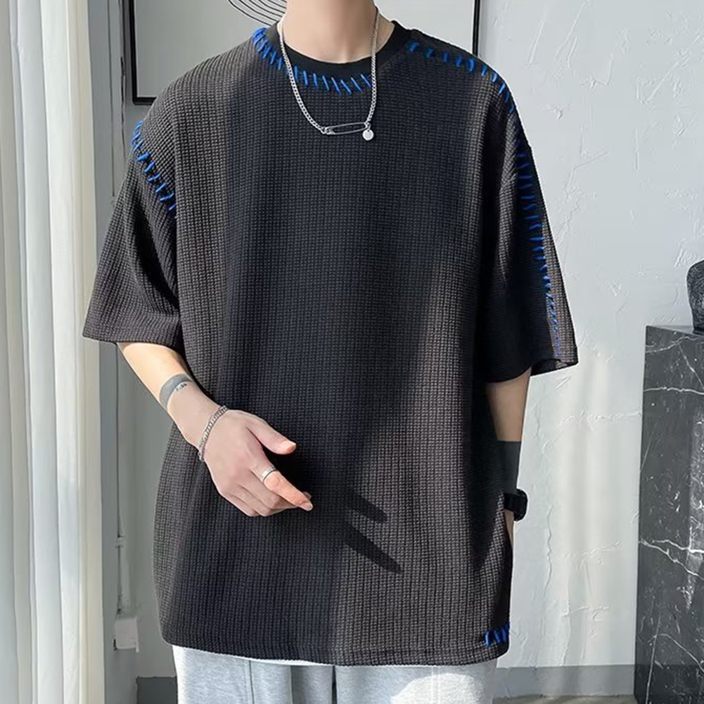 남성 티셔츠 티셔츠 스트리트웨어 캐주얼 반소매 탑 루즈 - Streetwear Brand Affordable 리뷰 및 가격