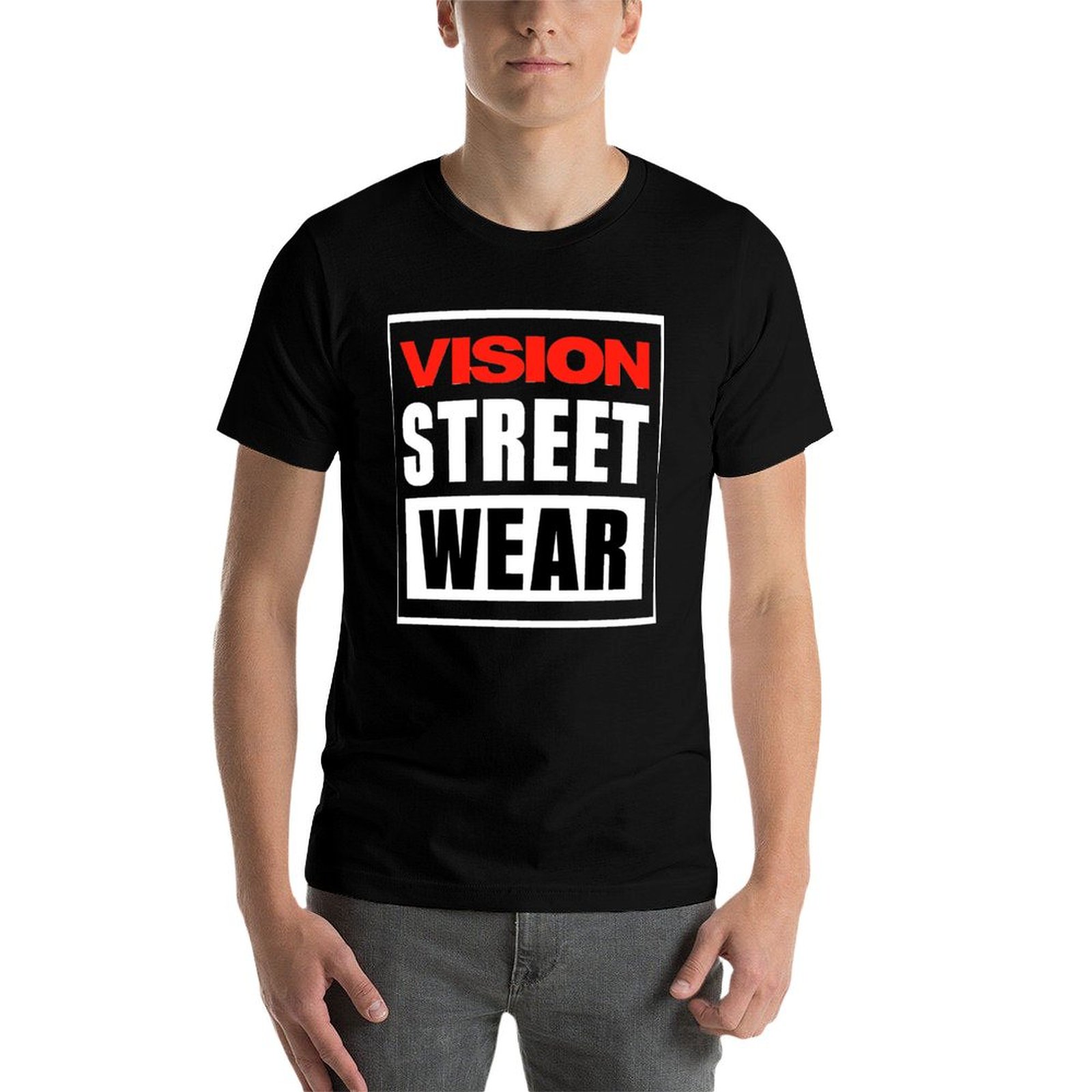 비전 스트리트웨어 티셔츠 남성용 면 소재 재미있는 티셔 - Vision Streetwear Brand 리뷰 및 가격