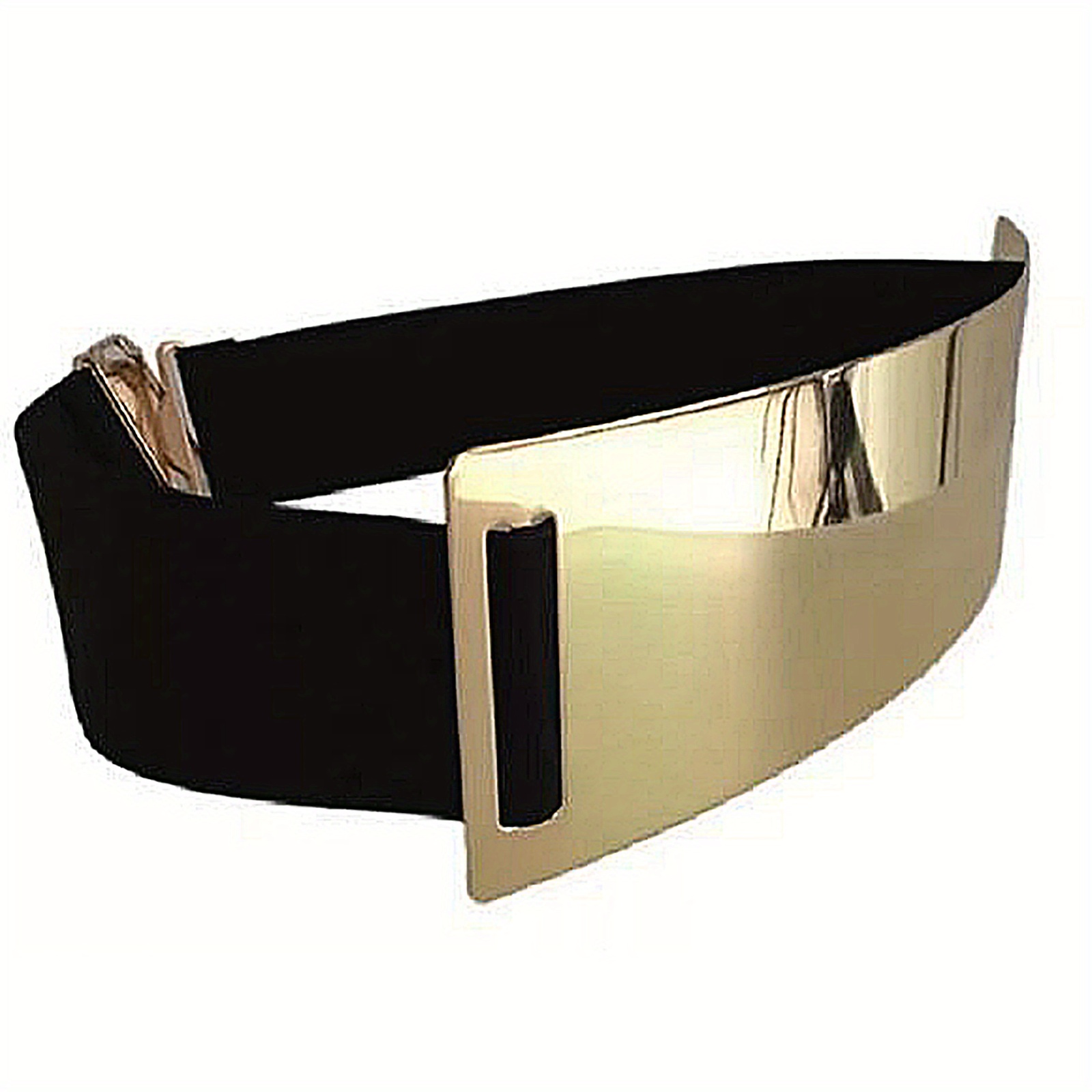 펑크-우아한 메탈릭 광택 와이드 벨트 허리띠-Y2K 드 - Off White Belt 리뷰 및 가격