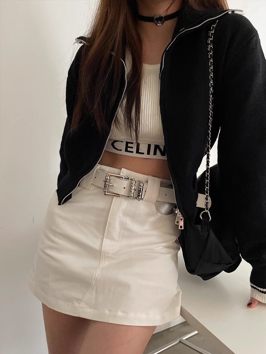복고 여성 하위 문화 벨트, 펑크 장식 청바지 벨트,  - Off White Belt 리뷰 및 가격