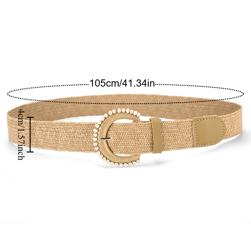 2026 새로운 도착 여성용 땋은 스트레치 벨트-세련된 - Off White Belt 리뷰 및 가격